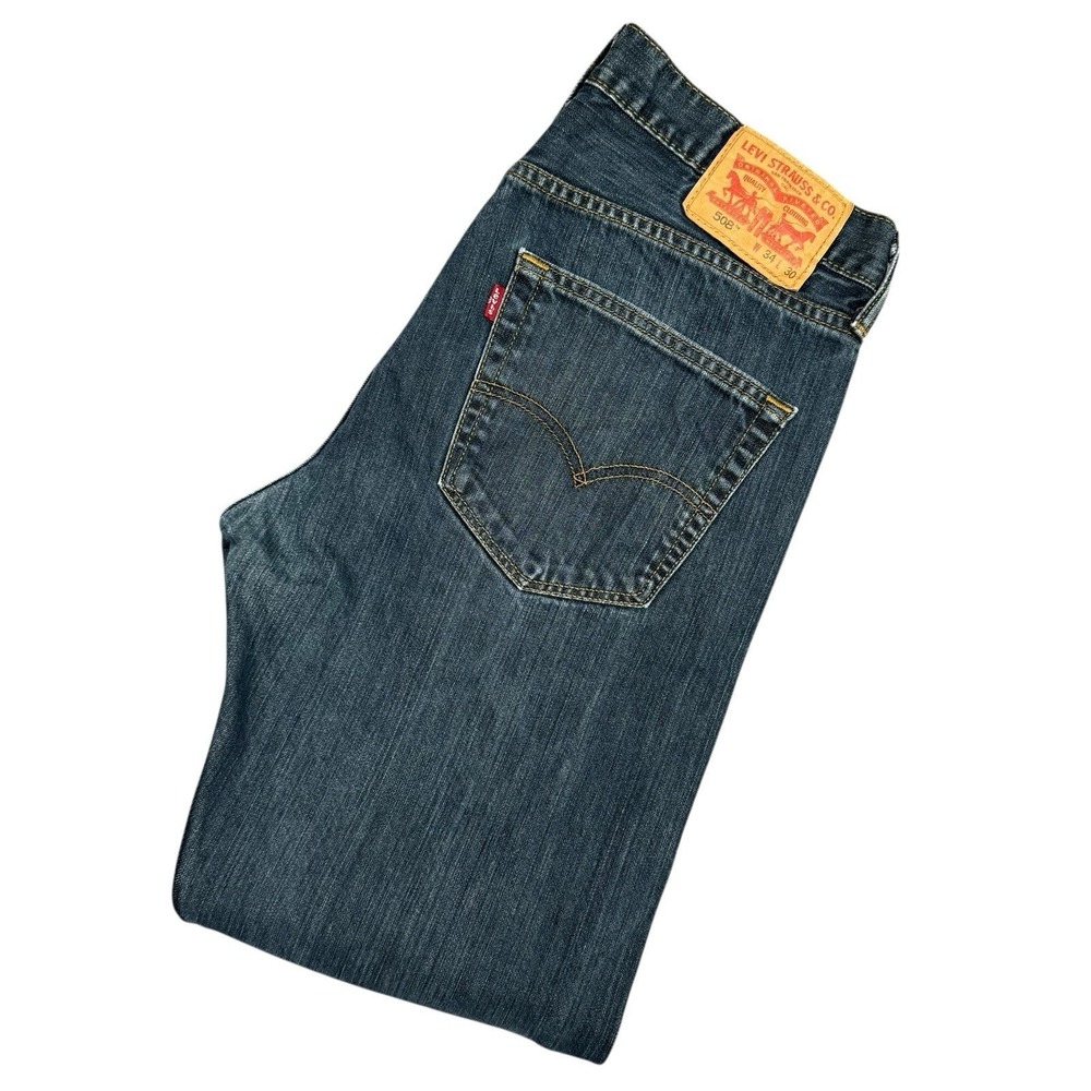 Levi's 508 Jeans Men's 34x30 Blue Denim Straight Fit Pocket Wash Preppy